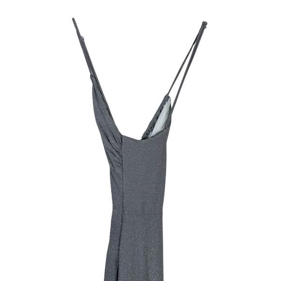 PatBO Lurex Cutout Silver Halter Ruched dress SZ 10 (U.S) NWT - Picture 5 of 9